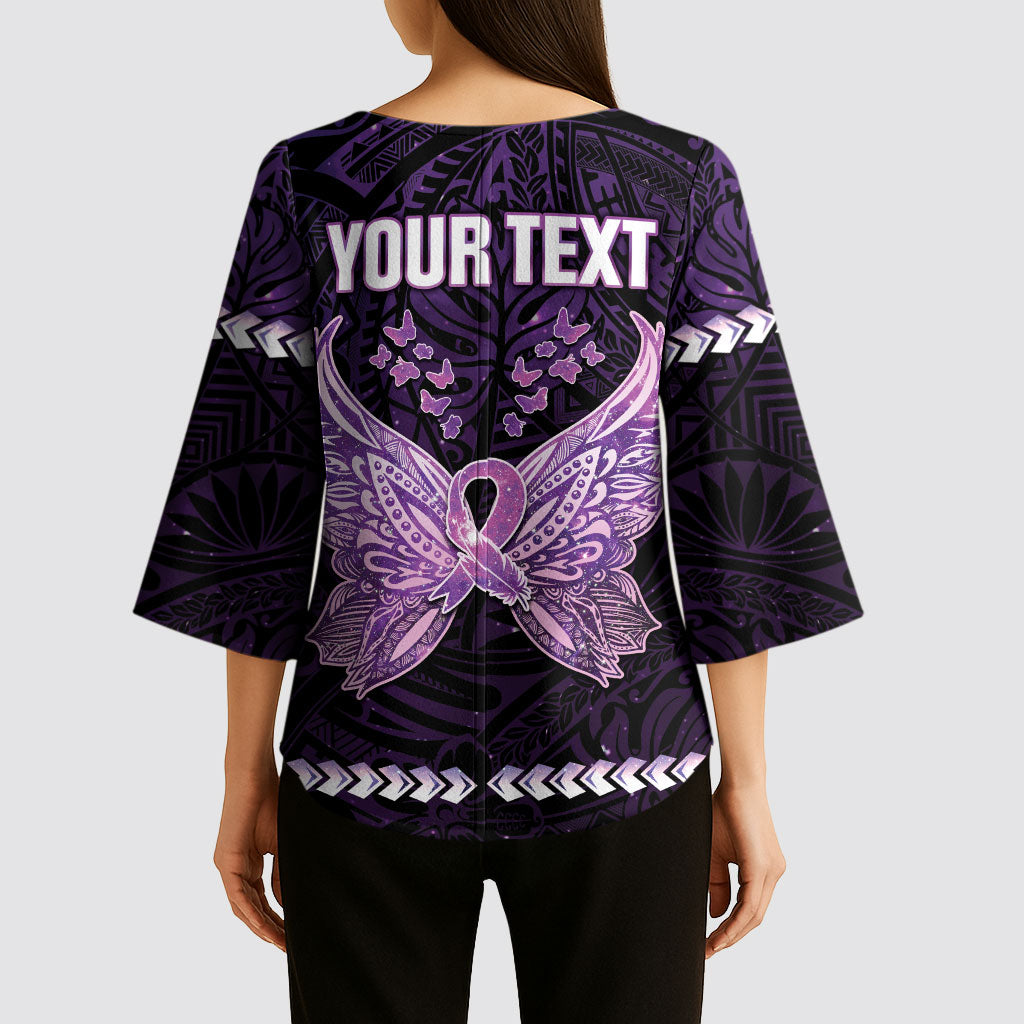 Personalised Alzheimer Support Kimono Sleeve Blouse You May Not Remember But I Will Never Forget