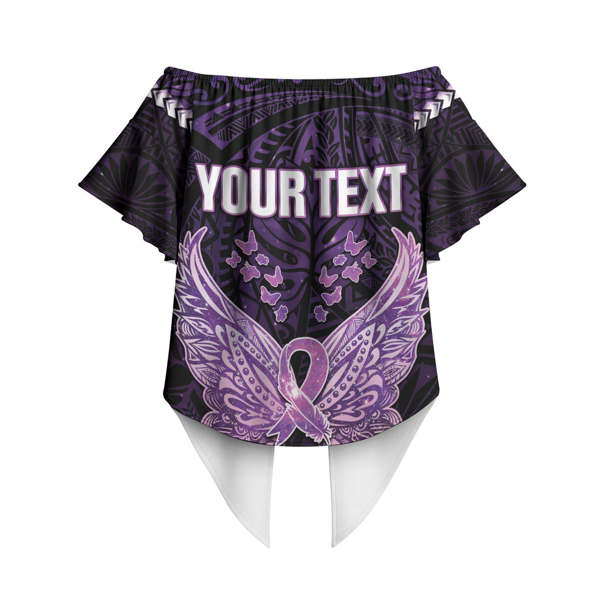 Personalised Alzheimer Support Off Shoulder Wrap Waist Top You May Not Remember But I Will Never Forget