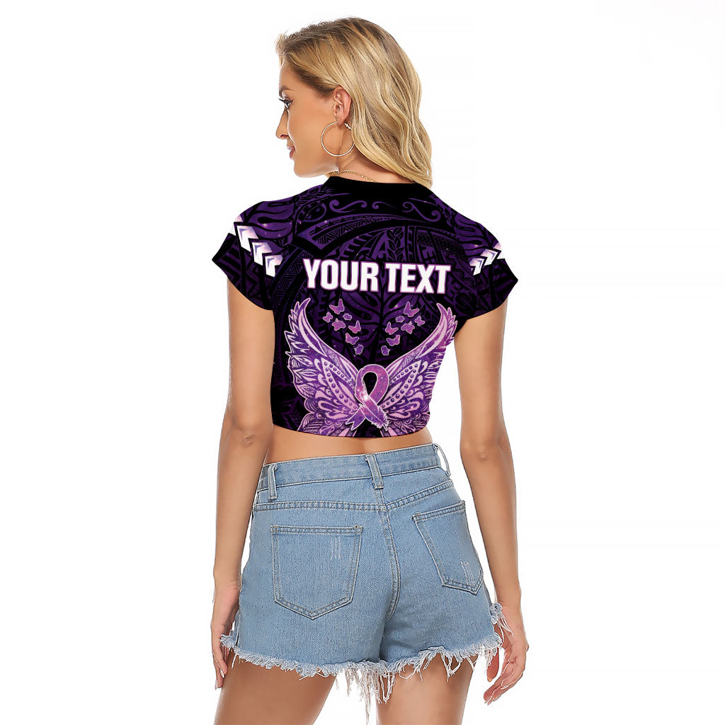 Personalised Alzheimer Support Raglan Cropped T Shirt You May Not Remember But I Will Never Forget