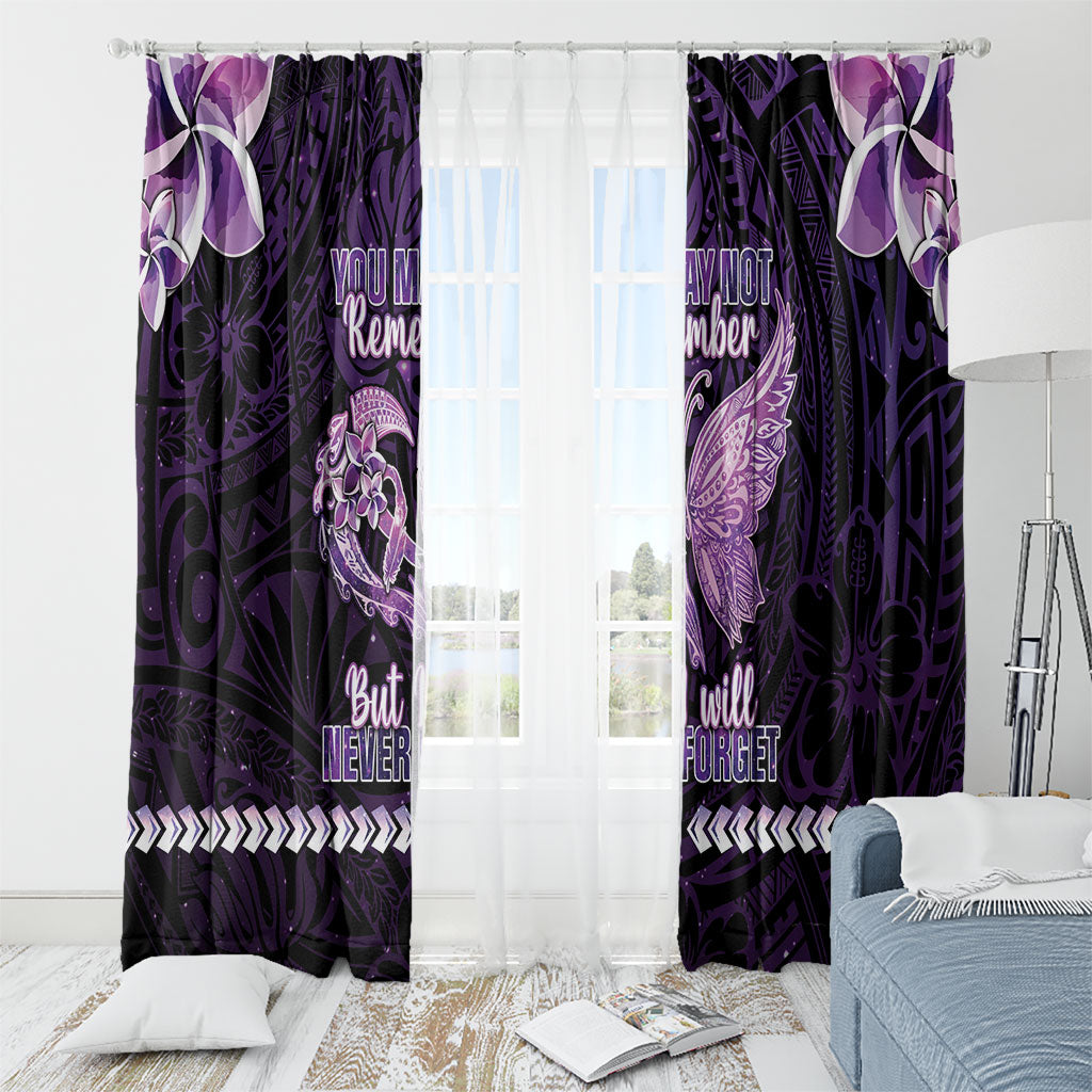 Alzheimer Support Window Curtain You May Not Remember But I Will Never Forget
