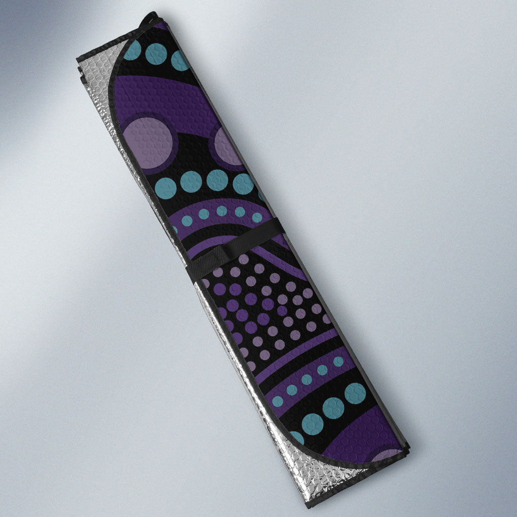 Fight Cancer In All Colors Australia Indigenous Auto Sun Shade Dragonflies Aboriginal Art