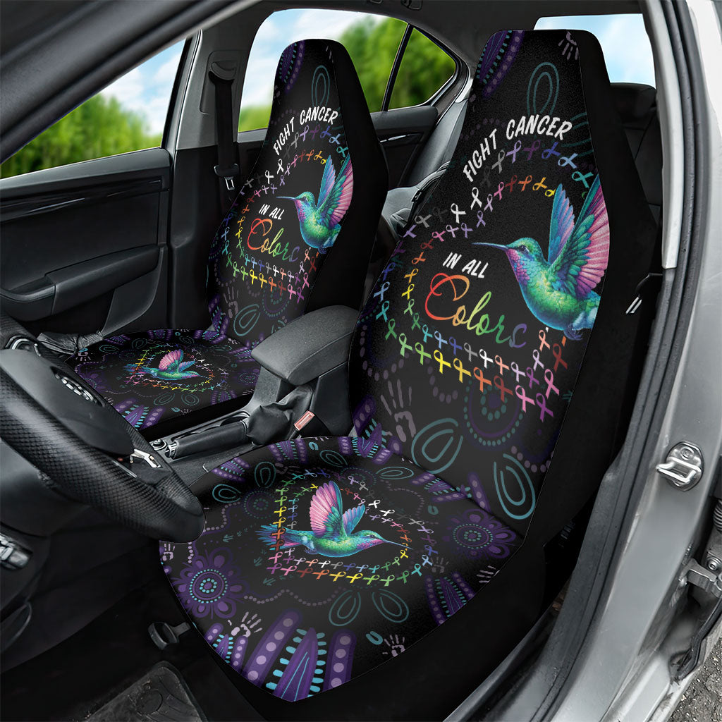 Australia Indigenous Aboriginal Arts Car Seat Cover Hummingbird - Fight Cancer In All Colors