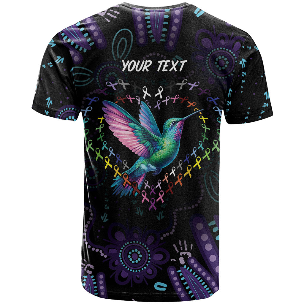 Personalized Australia Indigenous Aboriginal Arts T Shirt Hummingbird - Fight Cancer In All Colors