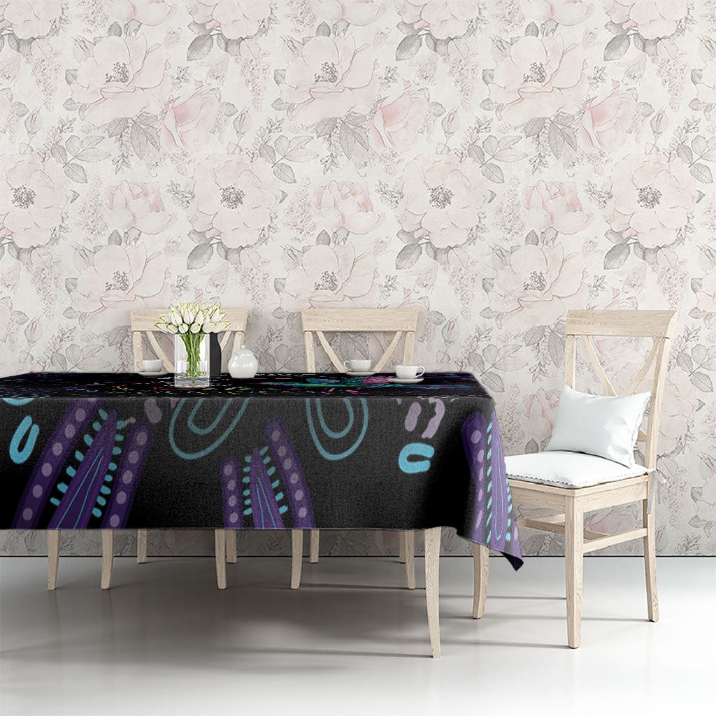 Australia Indigenous Aboriginal Arts Tablecloth Hummingbird - Fight Cancer In All Colors