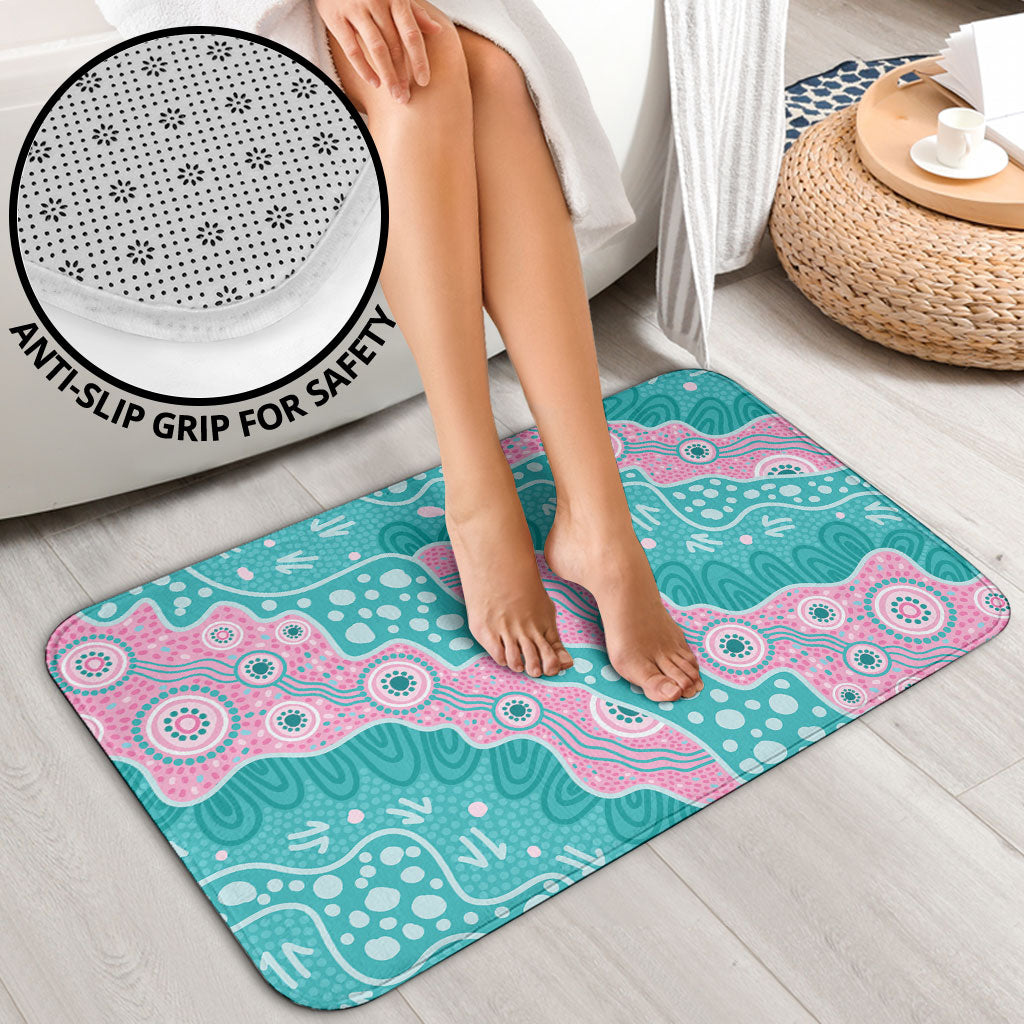 Hereditary Cancer Prevention Australia Indigenous Bathroom Set Pink and Teal