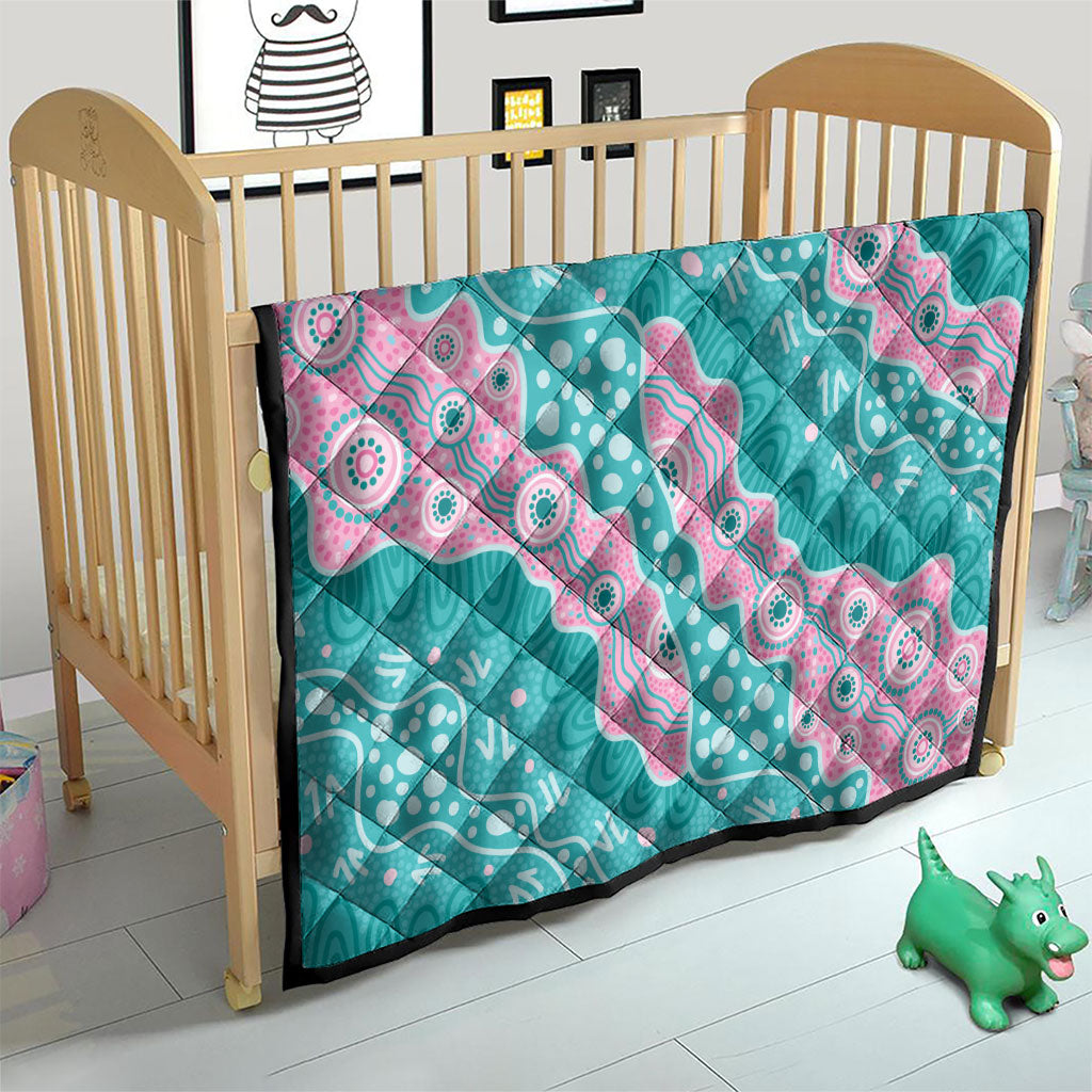 Hereditary Cancer Prevention Australia Indigenous Quilt Pink and Teal