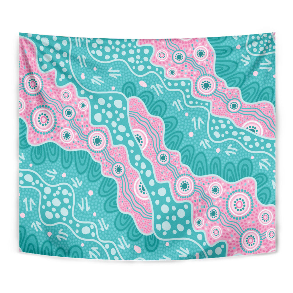 Hereditary Cancer Prevention Australia Indigenous Tapestry Pink and Teal