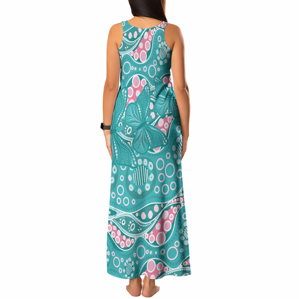Australia Hereditary Cancer Prevention Tank Maxi Dress Aboriginal Butterflies