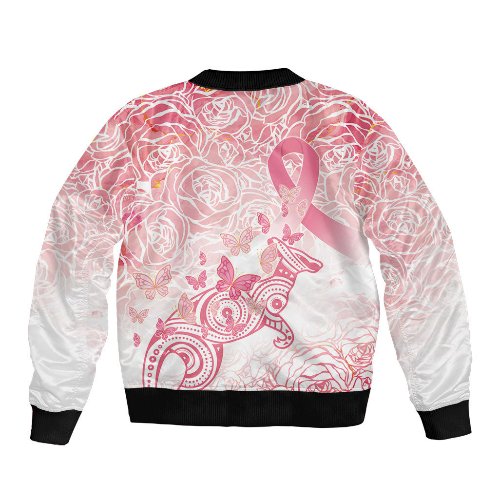 Australia Personalized Bomber Jacket Breast Cancer Pink Ribbon - Marble Roses