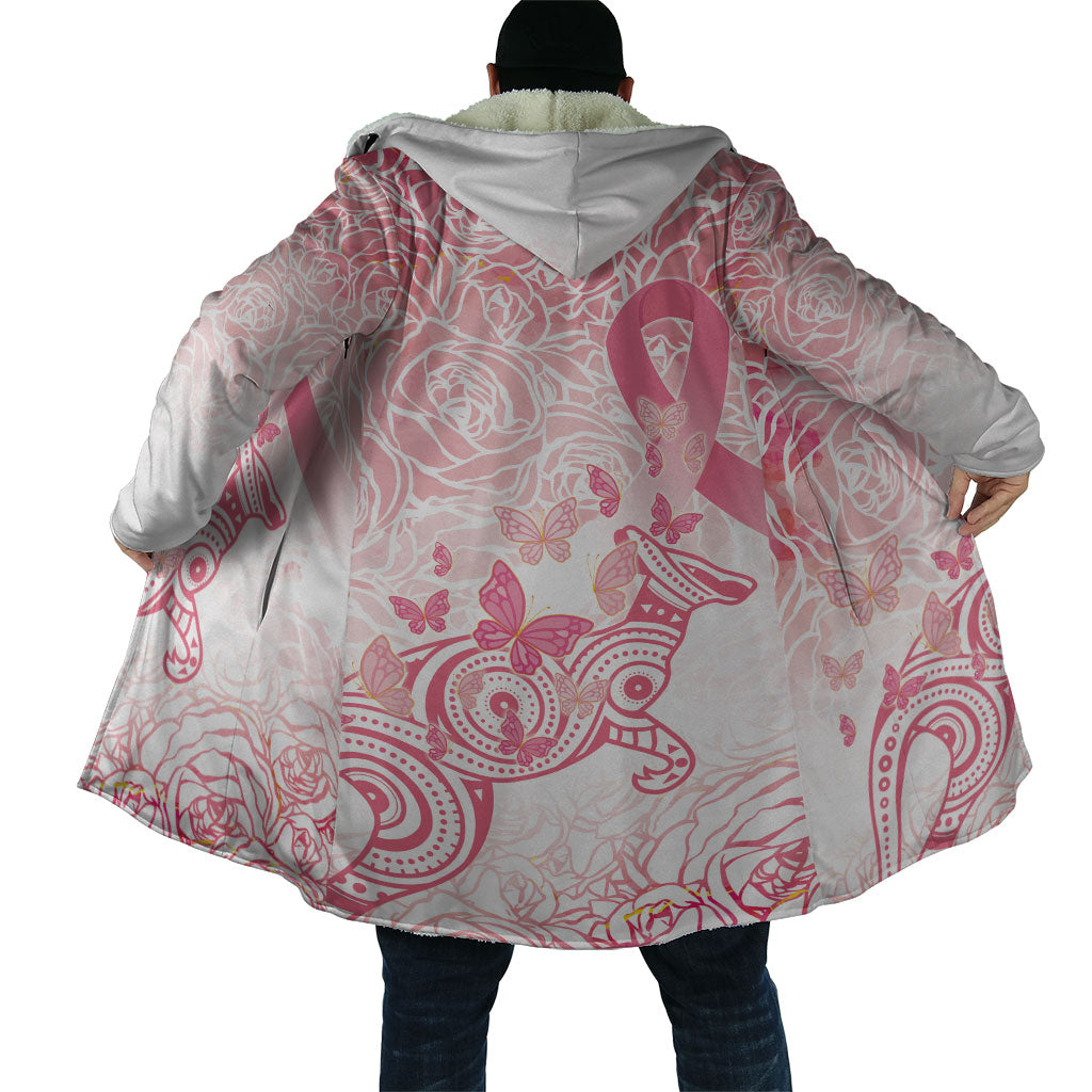 Australia Personalized Cloak Breast Cancer Pink Ribbon - Marble Roses