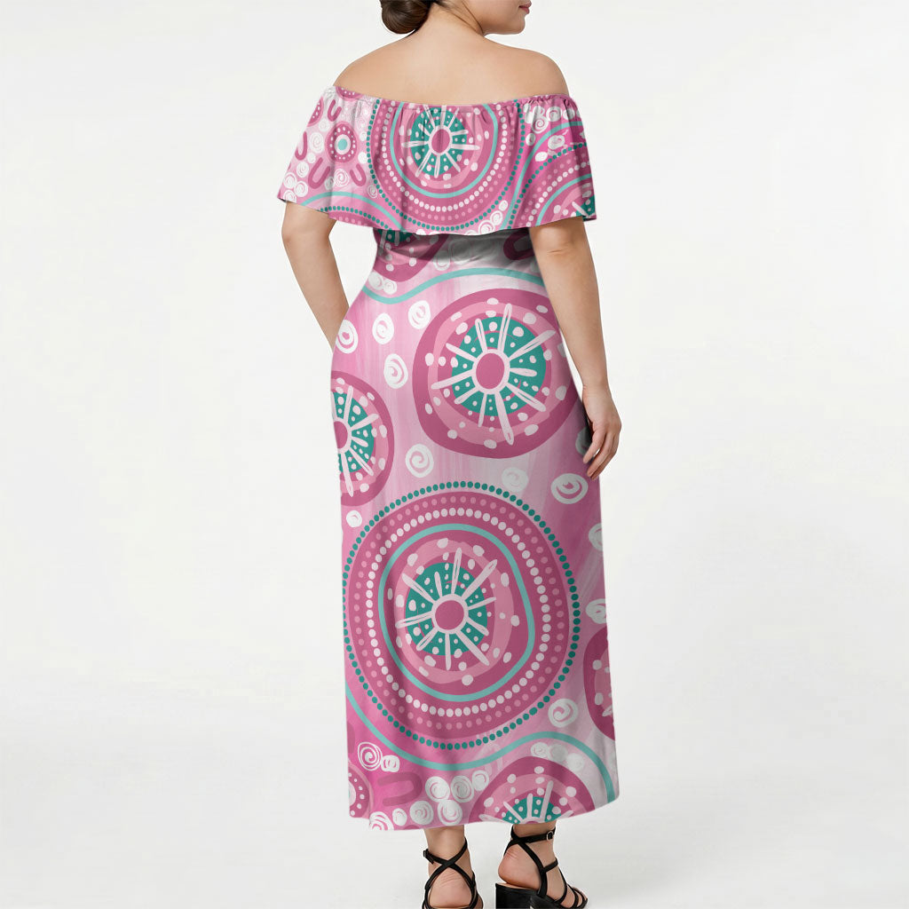 Hereditary Breast Cancer Prevention Australia Indigenous Off Shoulder Maxi Dress Previvor