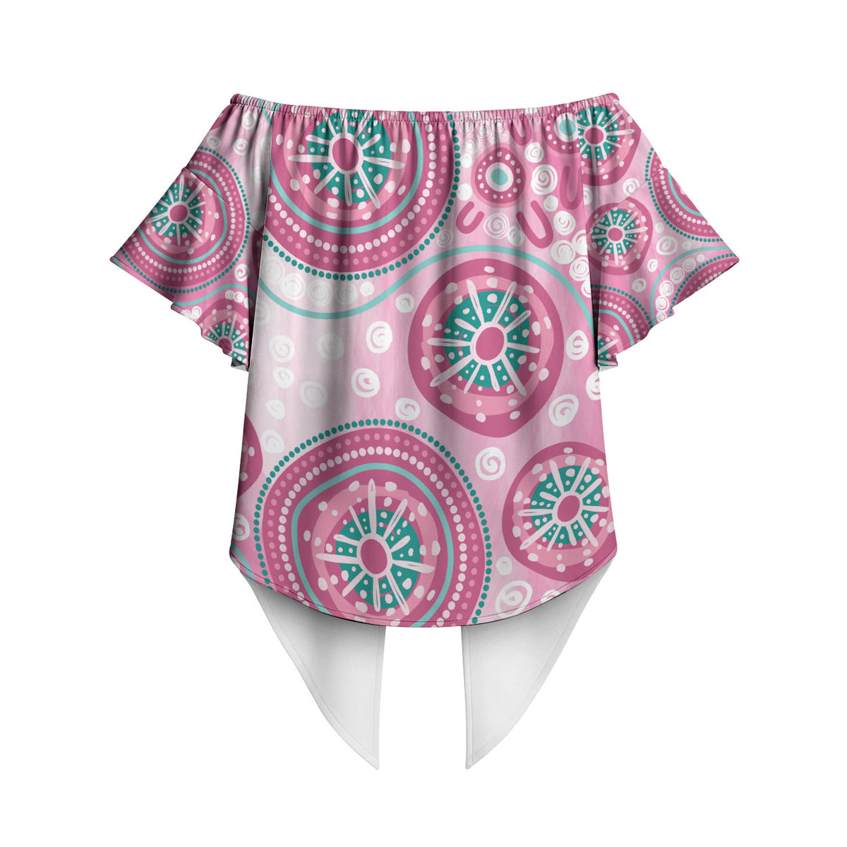 Hereditary Breast Cancer Prevention Australia Indigenous Off Shoulder Wrap Waist Top Previvor