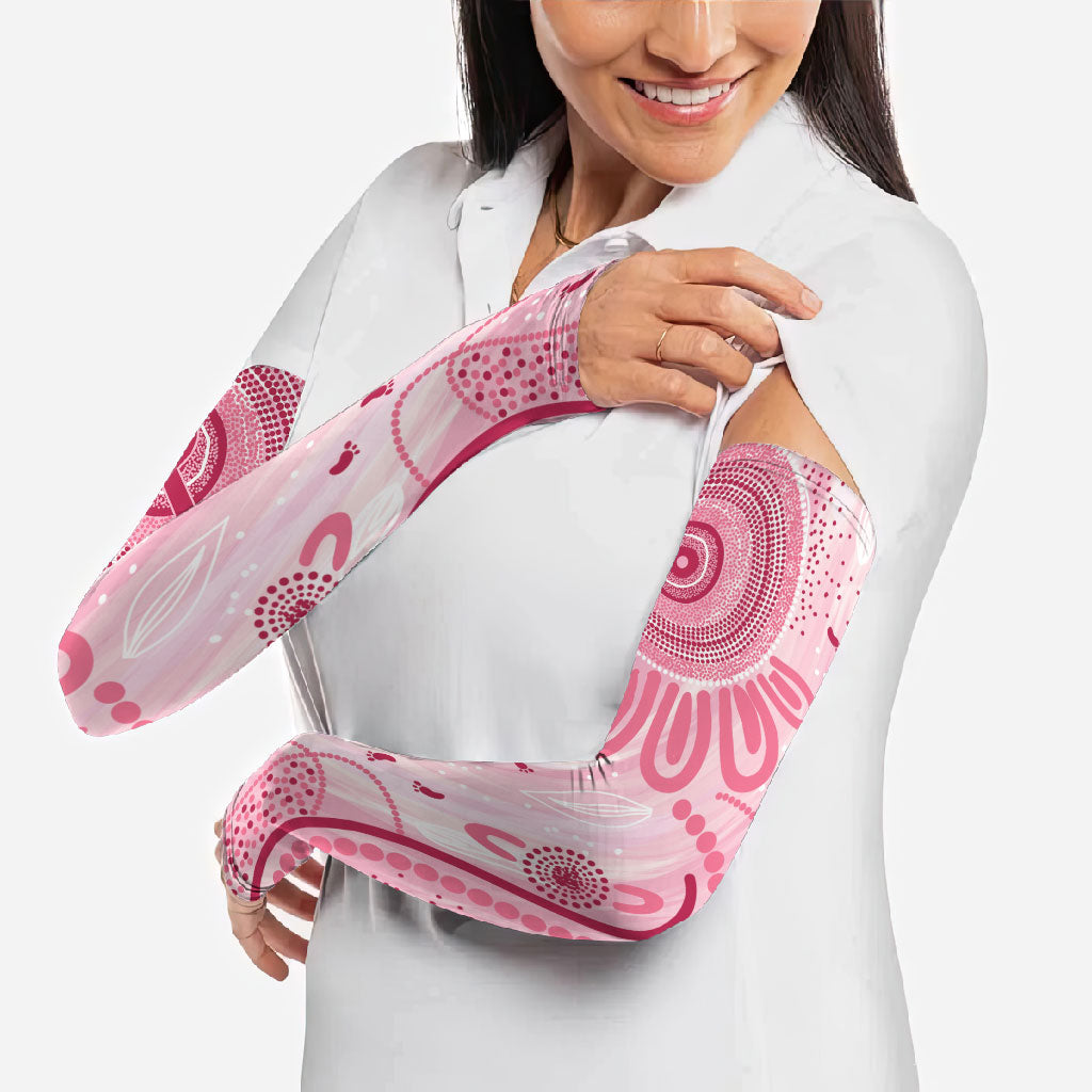 NAIDOC Week 2025 Indigenous Arm Sleeves Breast Cancer Pink Ribbon