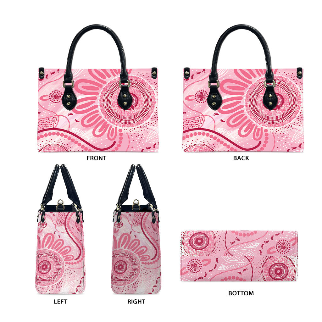 NAIDOC Week 2025 Indigenous Leather Bag Breast Cancer Pink Ribbon