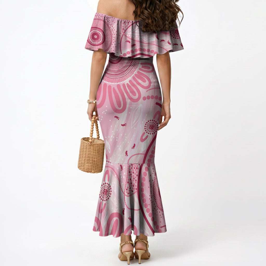 NAIDOC Week 2025 Indigenous Mermaid Dress Breast Cancer Pink Ribbon