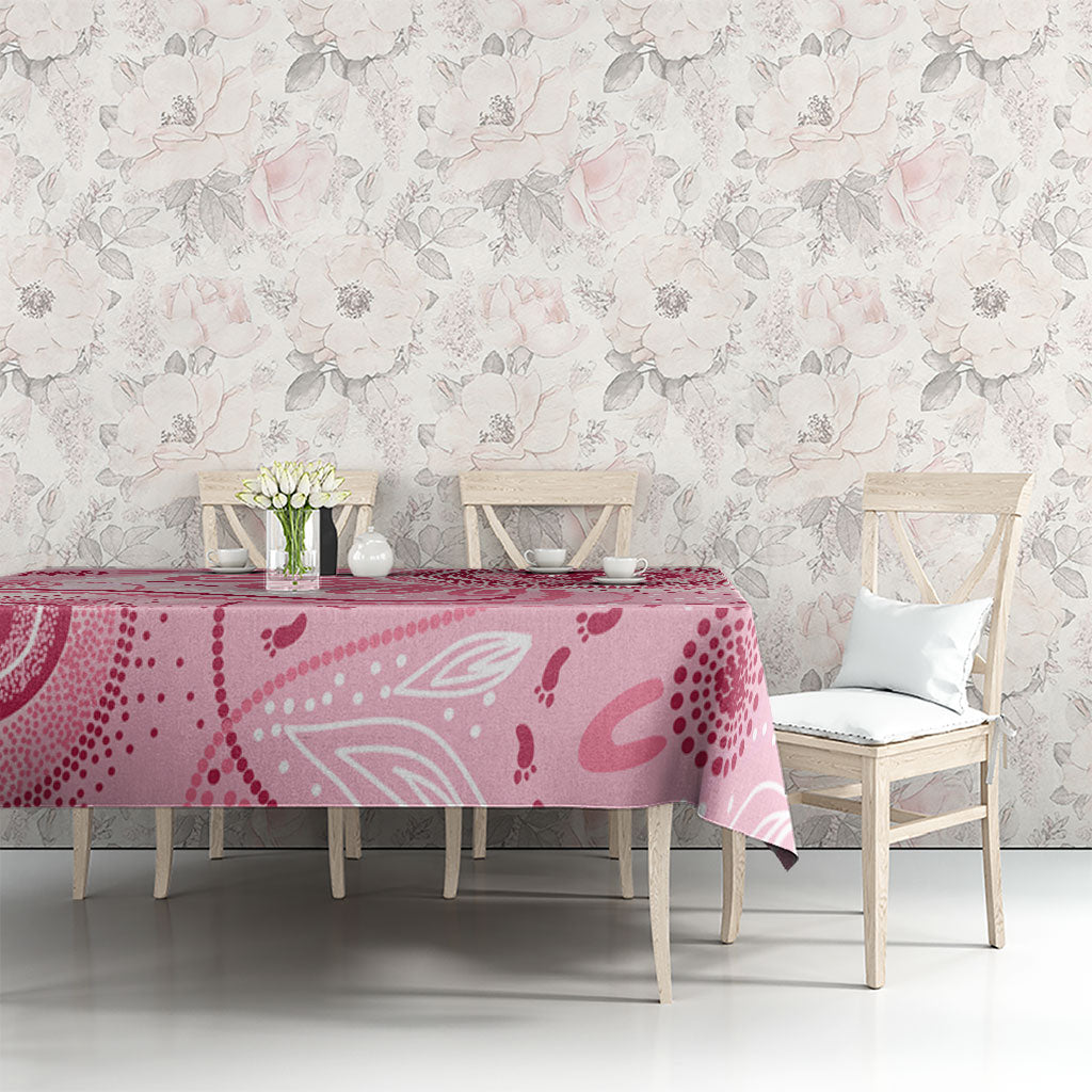 NAIDOC Week 2025 Indigenous Tablecloth Breast Cancer Pink Ribbon