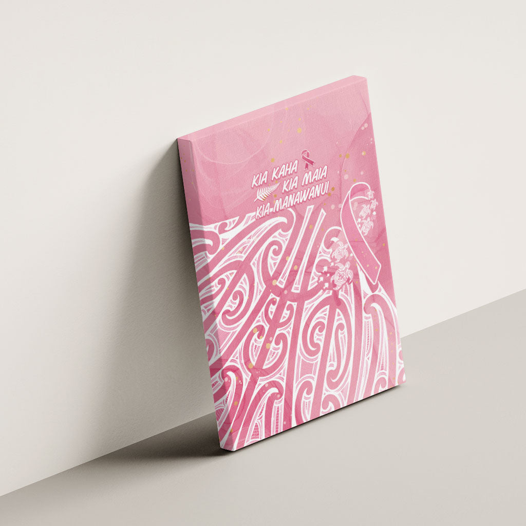 Breast Cancer Pink October Maori Canvas Wall Art Kia Kaha Kia Maia Kia Manawanui