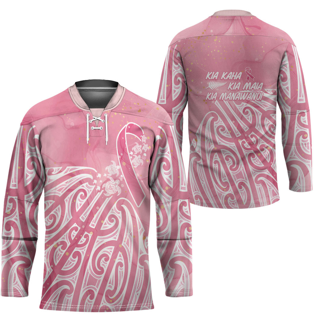 Breast Cancer Pink October Maori Hockey Jersey Kia Kaha Kia Maia Kia Manawanui