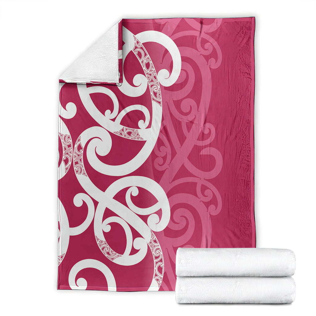 Breast Cancer Pink October Maori Blanket Koru Kowhaiwhai