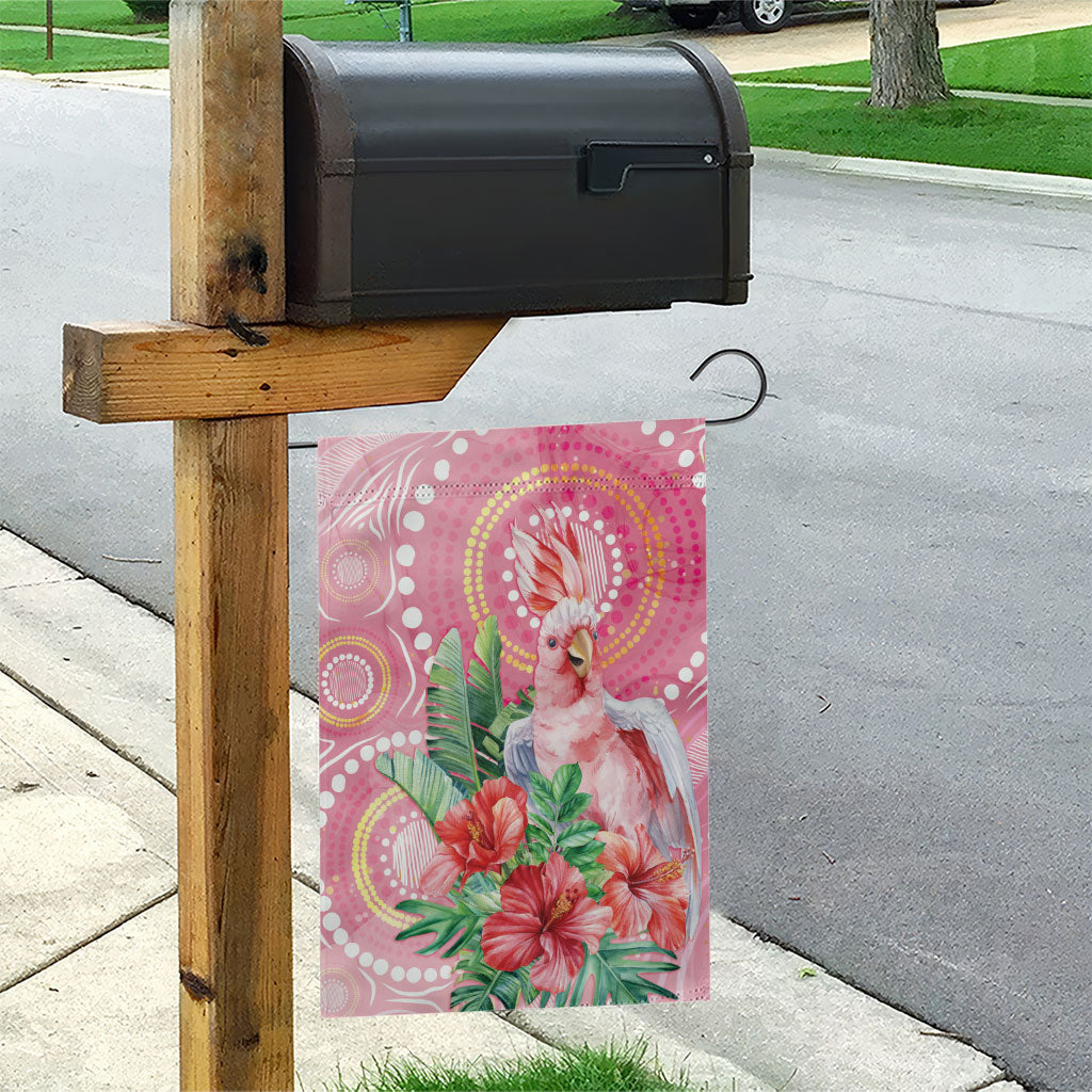Breast Cancer Pink Cockatoo Garden Flag Indigenous Australia Watercolor Glaze