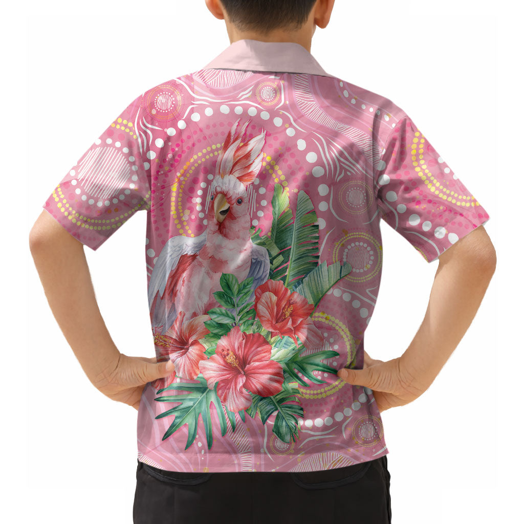 Breast Cancer Pink Cockatoo Hawaiian Shirt Indigenous Australia Watercolor Glaze