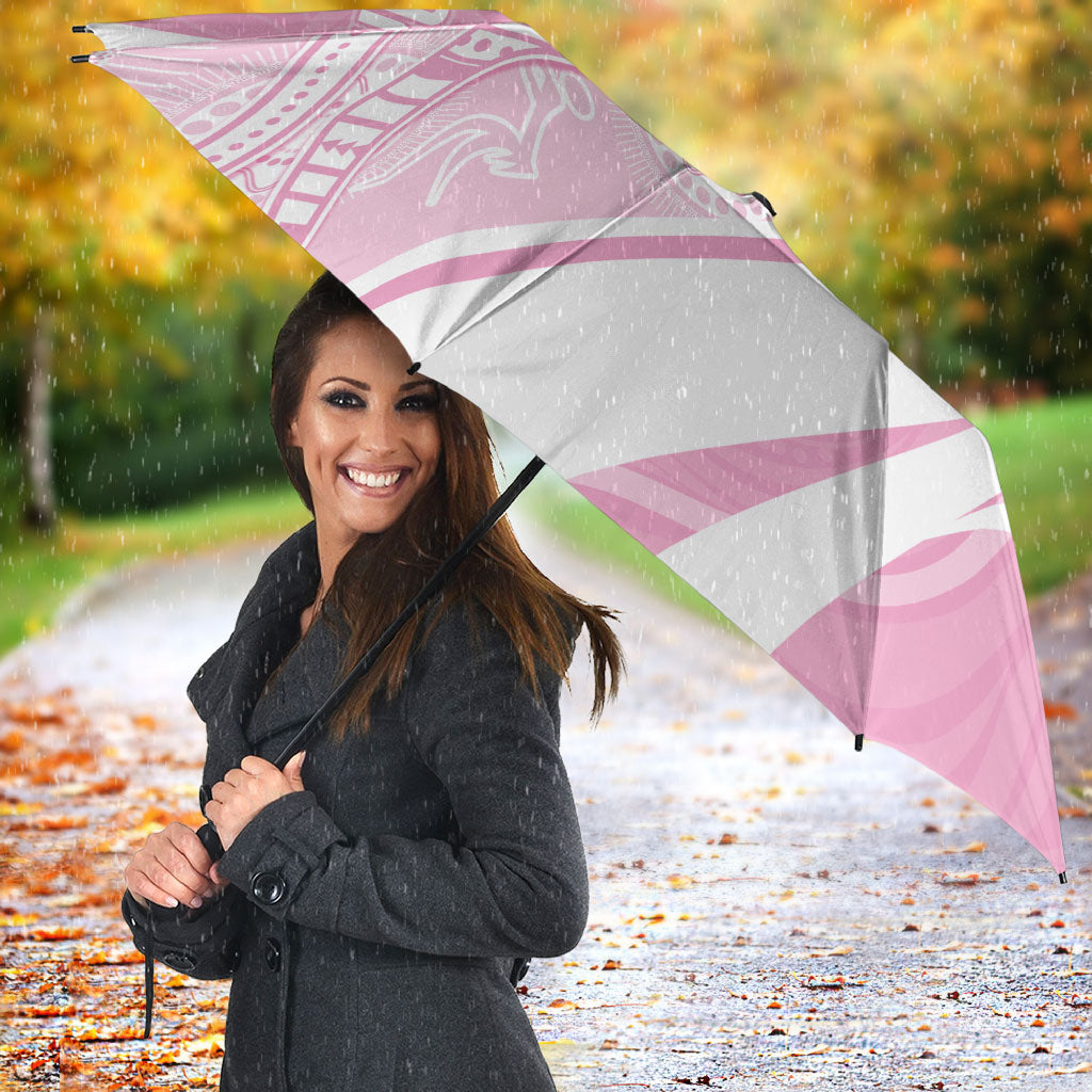 Australia Bowls Personalised Indigenous Pink Round Umbrella