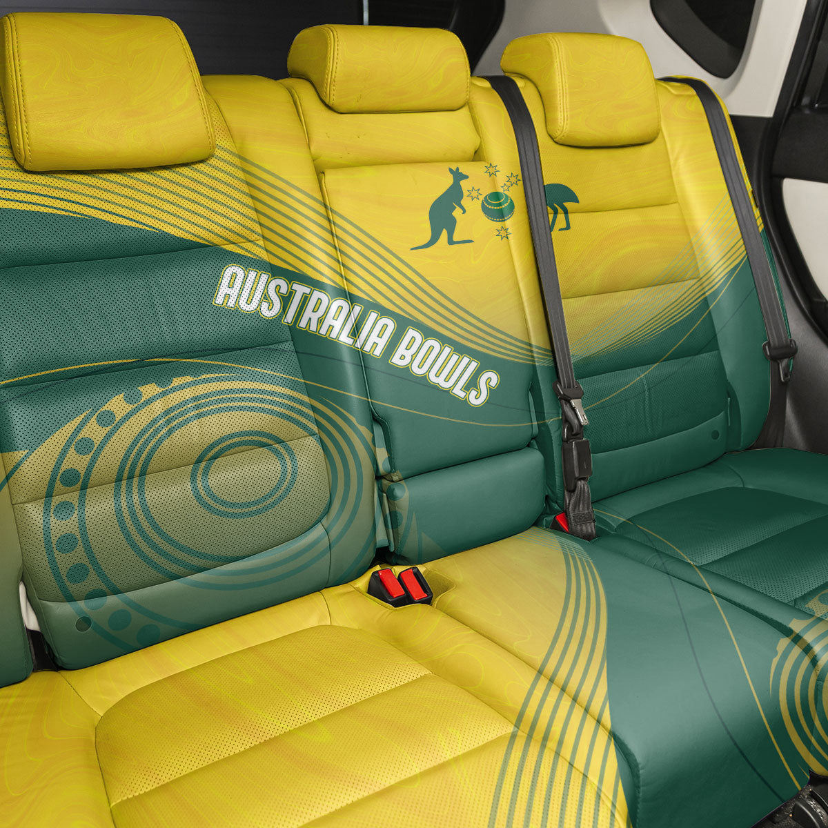 Australia Bowls Back Car Seat Cover Basic Marble Glaze - National Color
