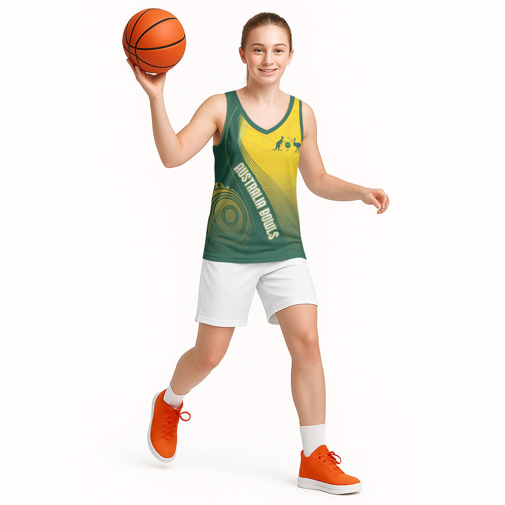 Australia Bowls Personalised Basketball Jersey Basic Marble Glaze - National Color