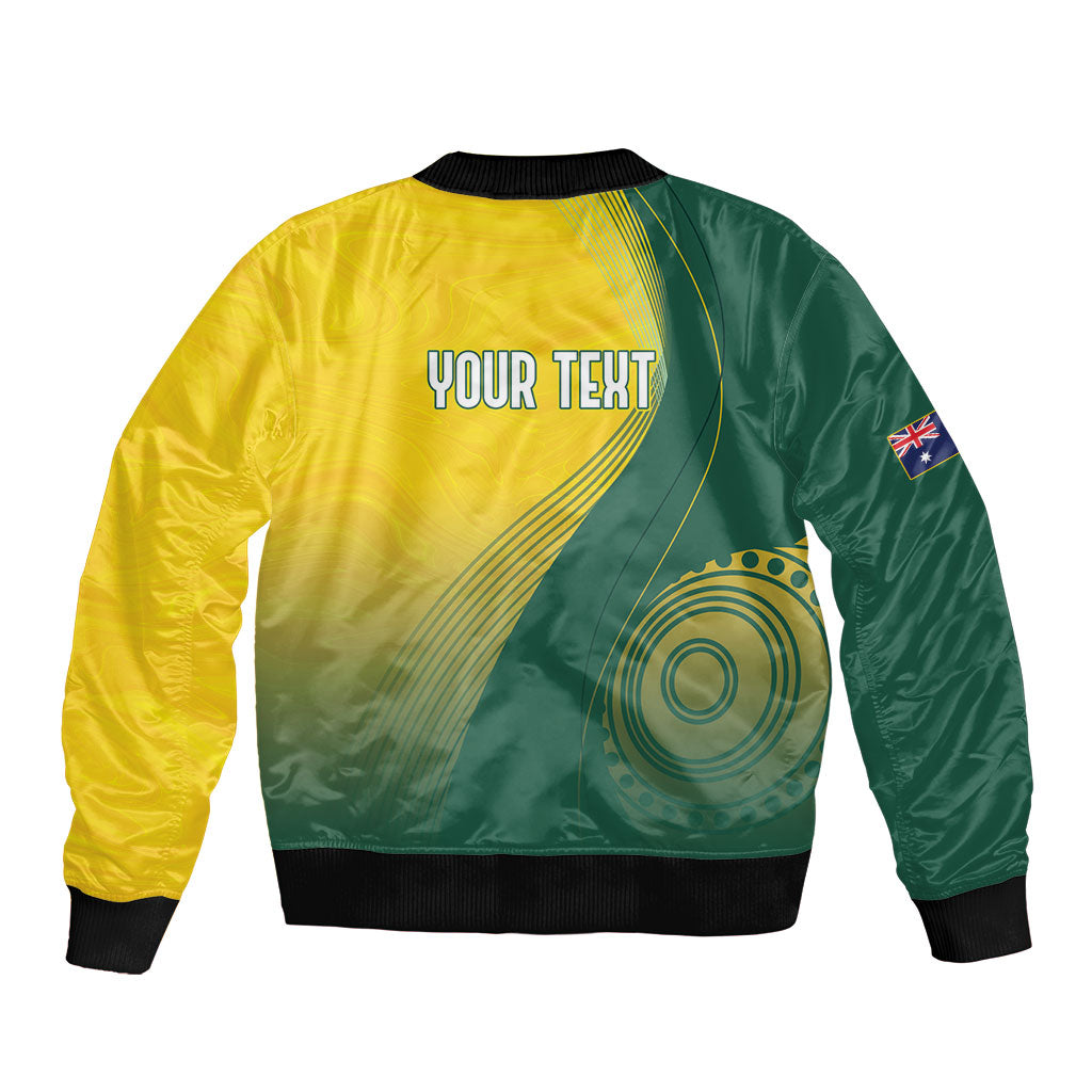 Australia Bowls Personalised Bomber Jacket Basic Marble Glaze - National Color
