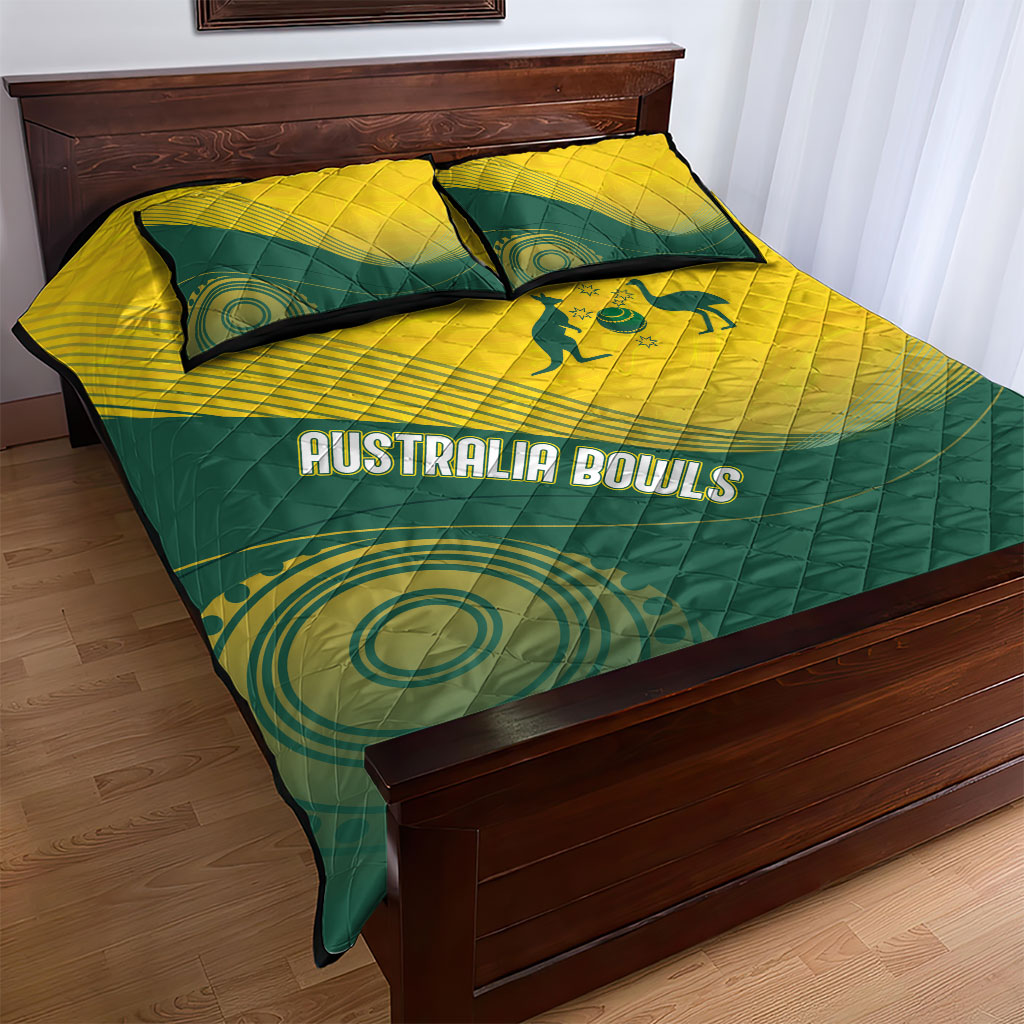 Australia Bowls Quilt Bed Set Basic Marble Glaze - National Color