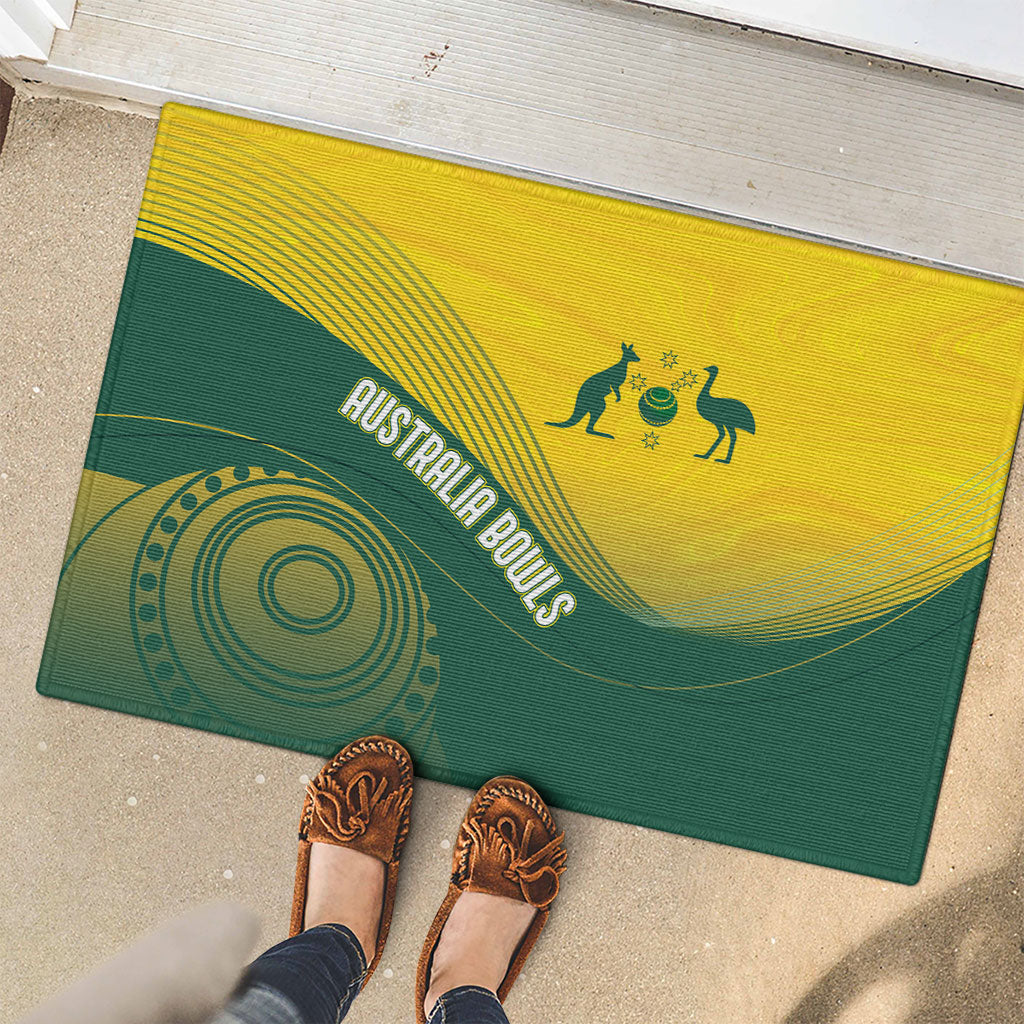 Australia Bowls Rubber Doormat Basic Marble Glaze - National Color