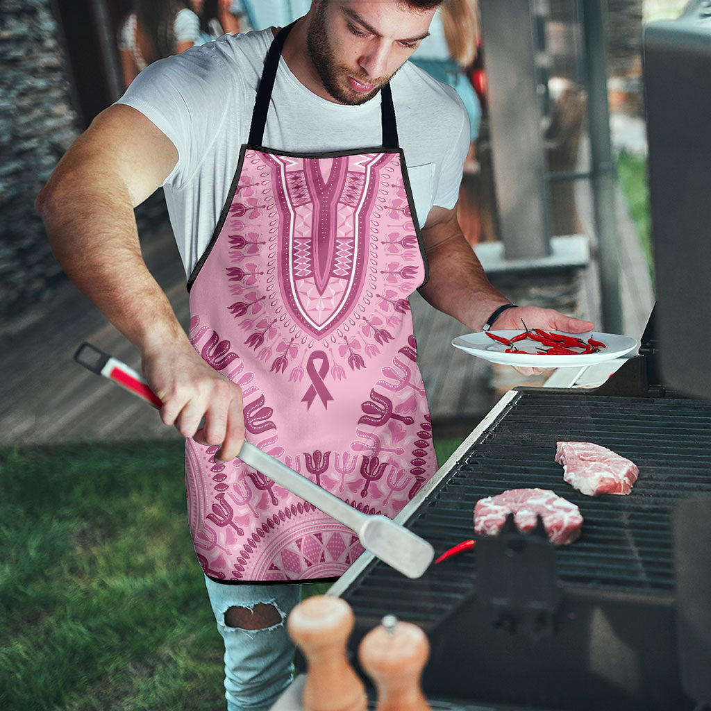 Dashiki Glamorous Pink Apron Breast Cancer Fighter