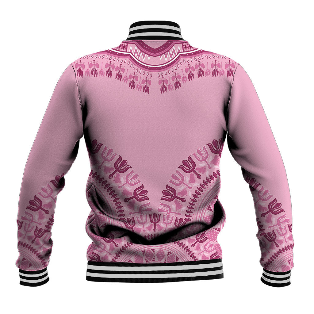 Dashiki Glamorous Pink Baseball Jacket Breast Cancer Fighter