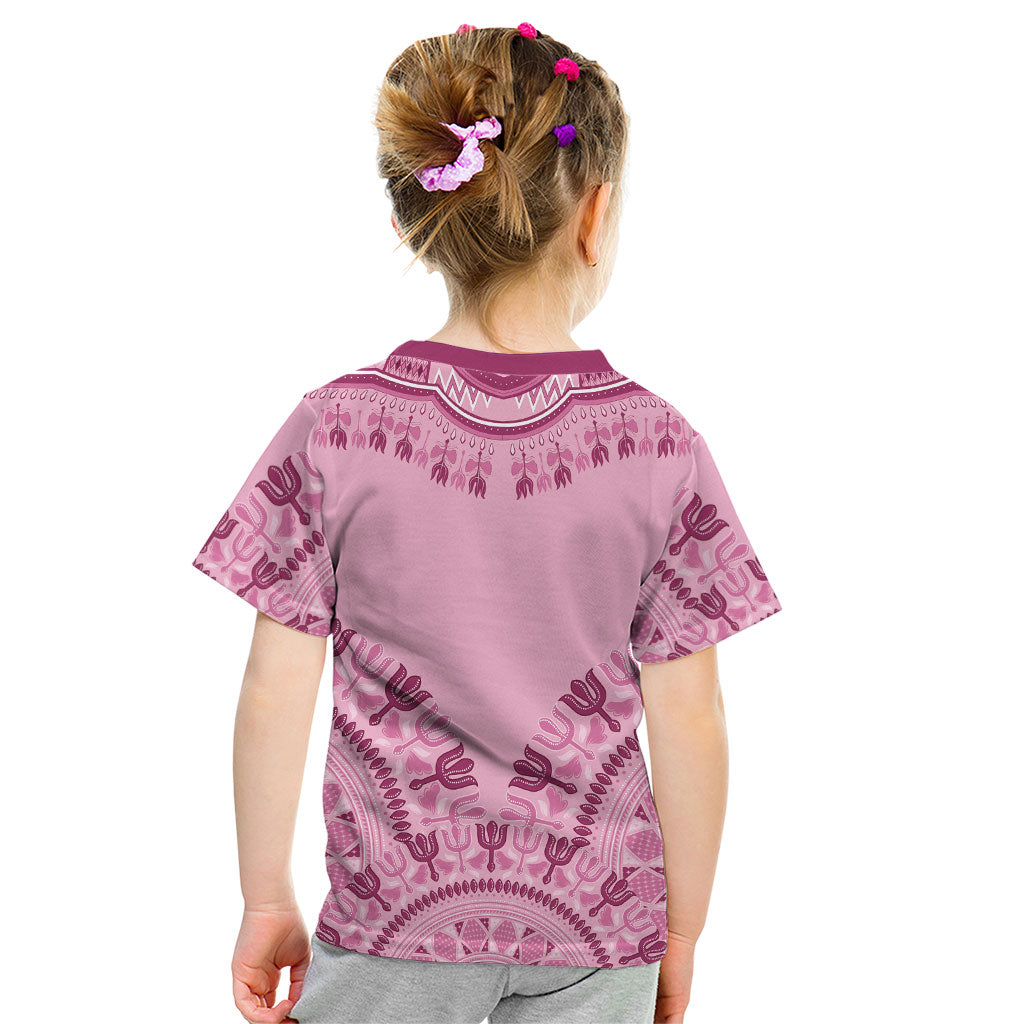 Dashiki Glamorous Pink Kid T Shirt Breast Cancer Fighter