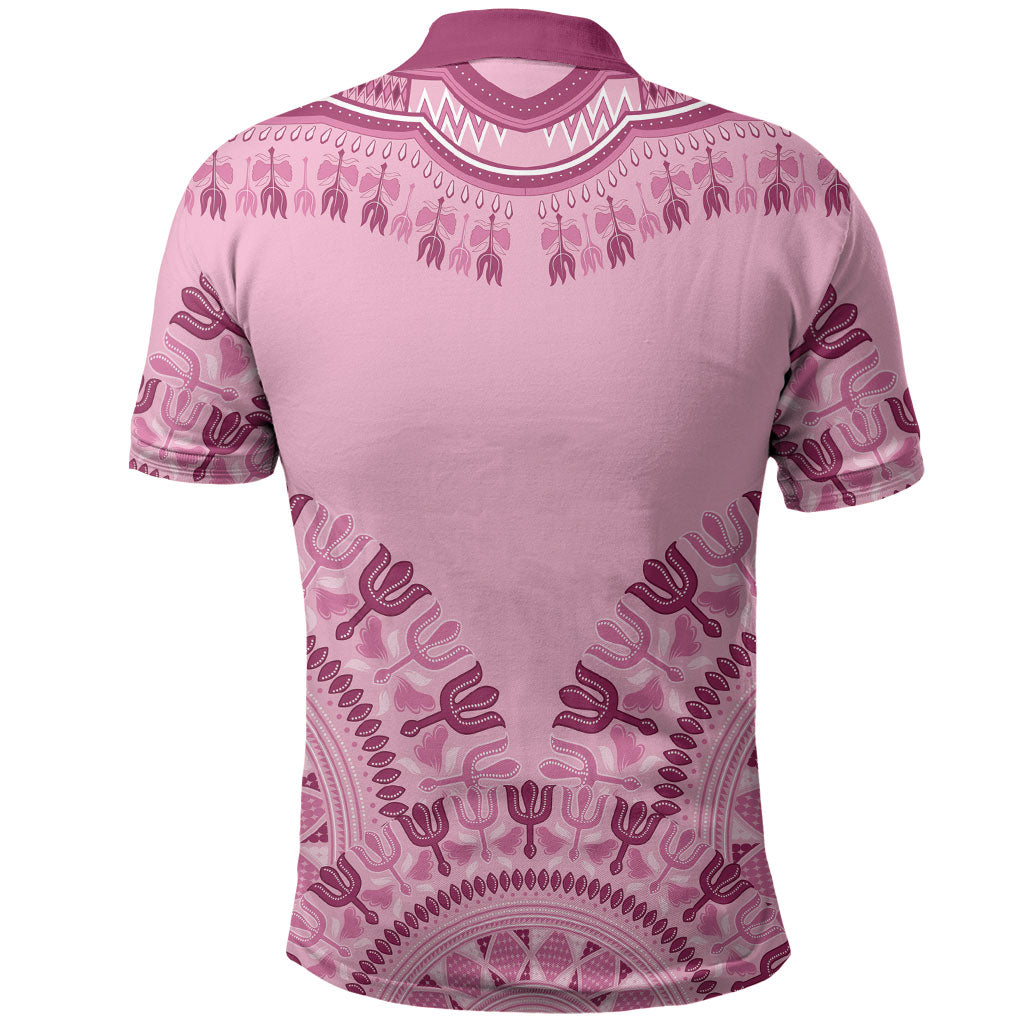 Dashiki Glamorous Pink Polo Shirt Breast Cancer Fighter