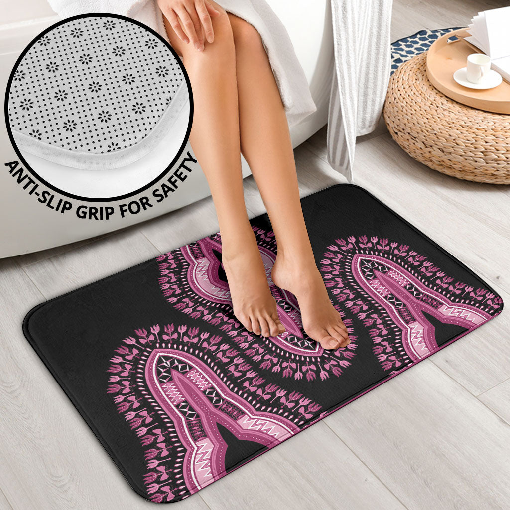 Breast Cancer Pink Ribbon Bathroom Set Dashiki Style
