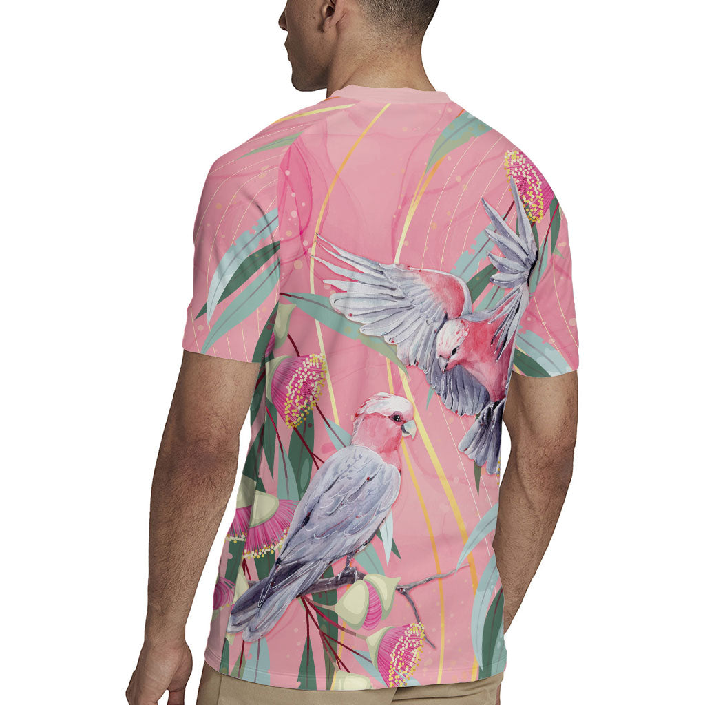 Australia Breast Cancer Rugby Jersey Pink Galah with Eucalyptus Flowers