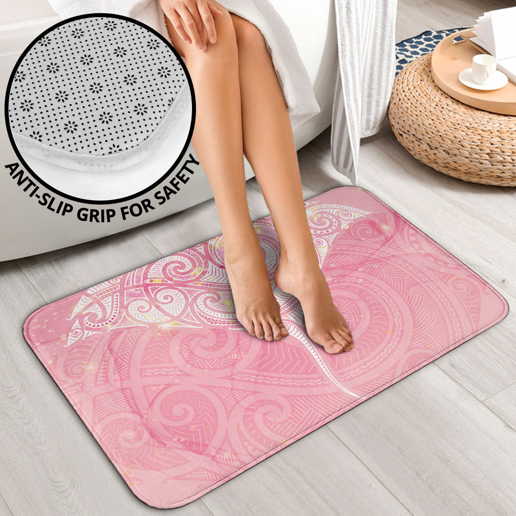 Breast Cancer Movement Maori Aotearoa Bathroom Set Manta Ray - Pink Glaze