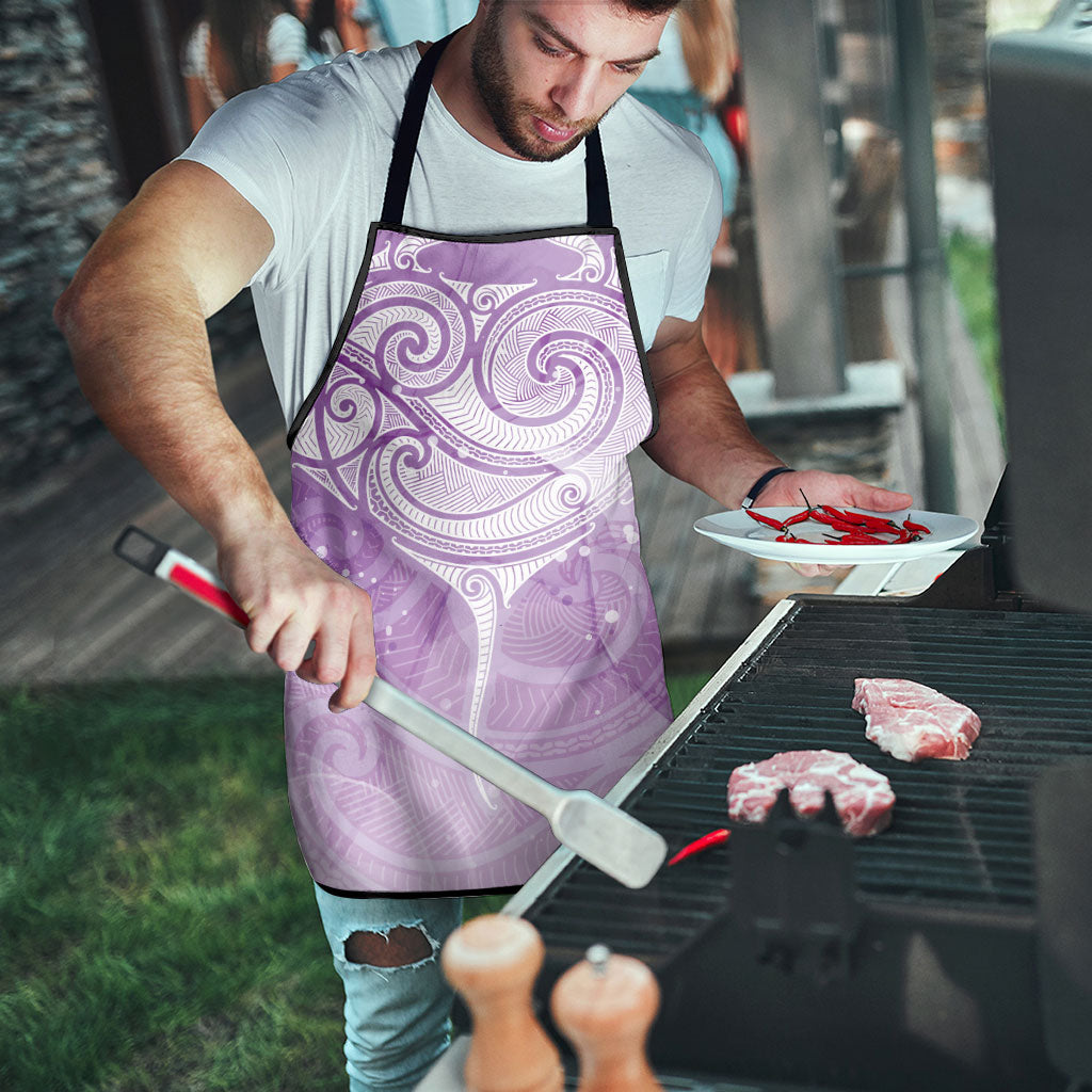 Epilepsy Month Maori Aotearoa Apron Manta Ray - Purple Glaze
