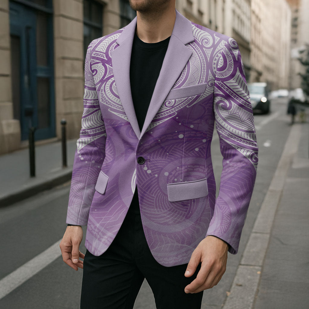 Epilepsy Month Maori Aotearoa Blazer Manta Ray - Purple Glaze