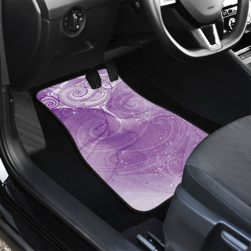 Epilepsy Month Maori Aotearoa Car Mats Manta Ray - Purple Glaze