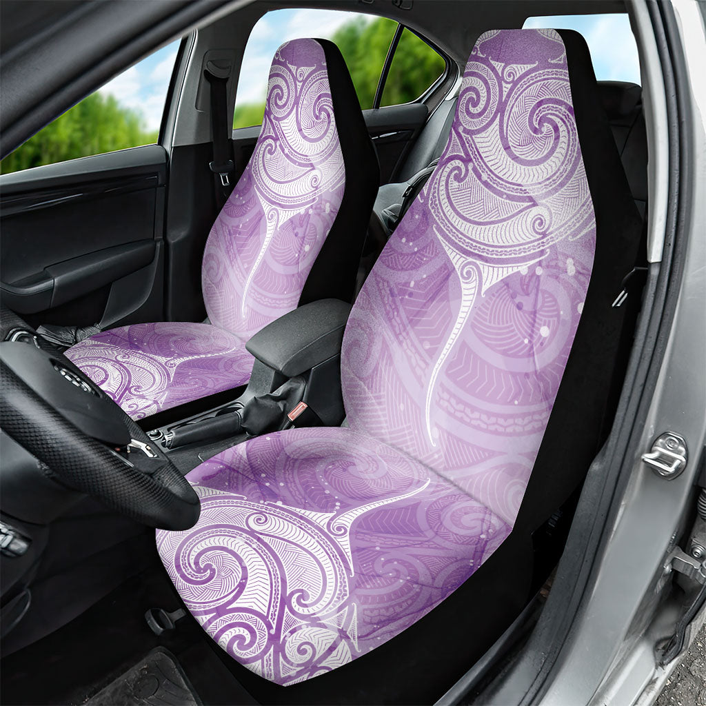 Epilepsy Month Maori Aotearoa Car Seat Cover Manta Ray - Purple Glaze