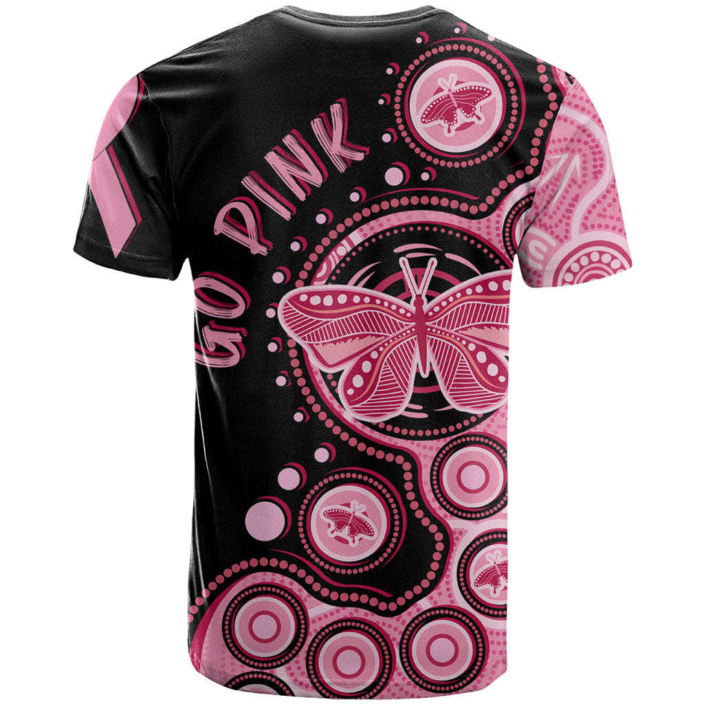 Australia Indigenous T Shirt Breast Cancer Ribbon Butterfly Aboriginal Arts