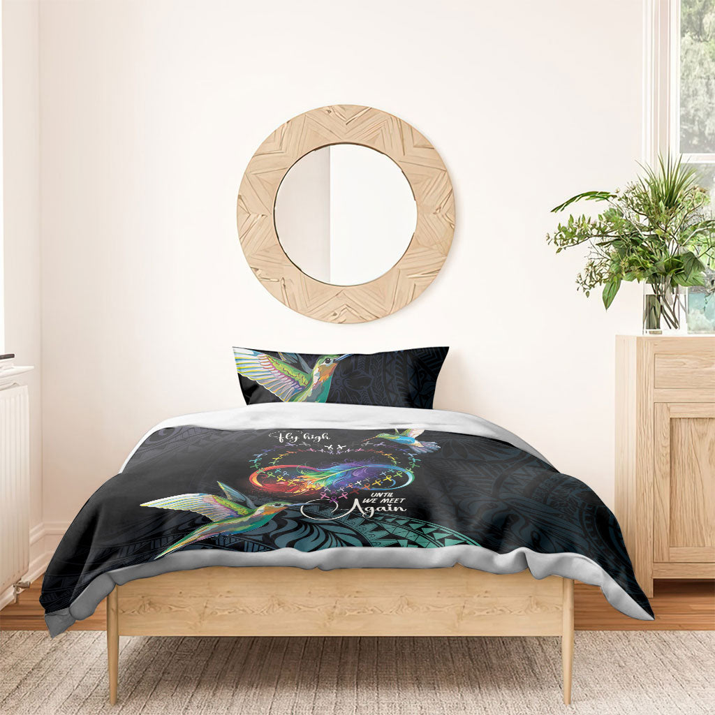 Polynesian Hummingbird - Fly High Until We Meet Again Personalized Bedding Set