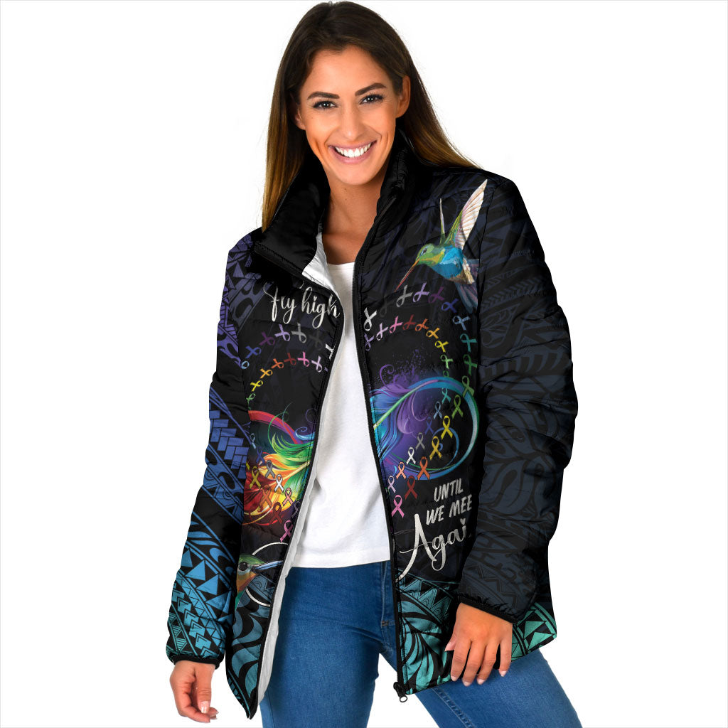 Polynesian Hummingbird - Fly High Until We Meet Again Personalized Padded Jacket