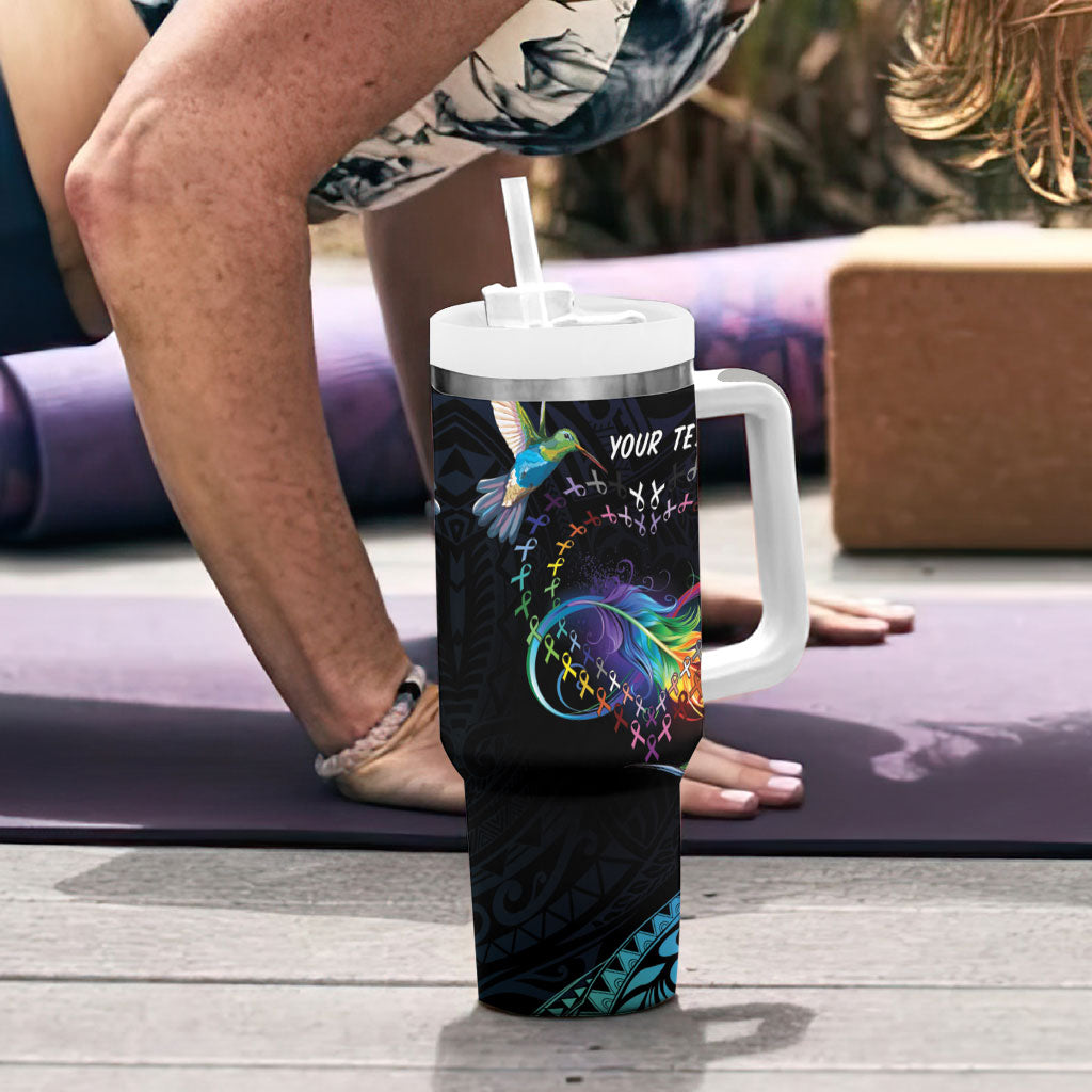 Polynesian Hummingbird - Fly High Until We Meet Again Personalized Tumbler With Handle