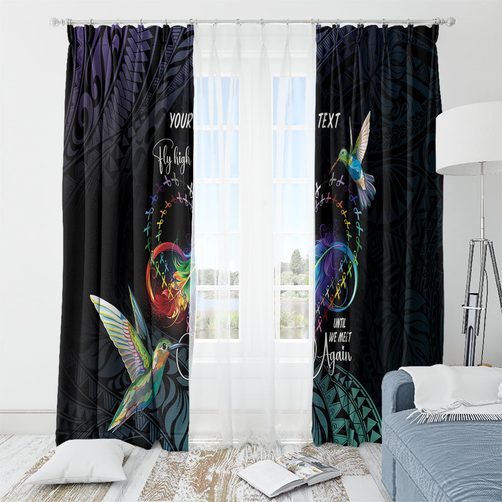 Polynesian Hummingbird - Fly High Until We Meet Again Personalized Window Curtain