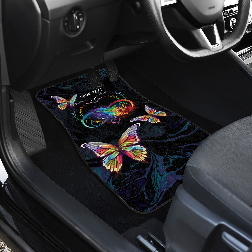Fight Cancer In All Colors Personalized Car Mats Whimsical Butterflies