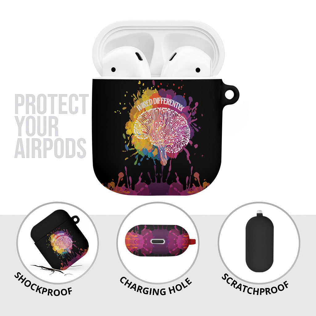 Autism Wired Differently Colors Splash AirPods Case