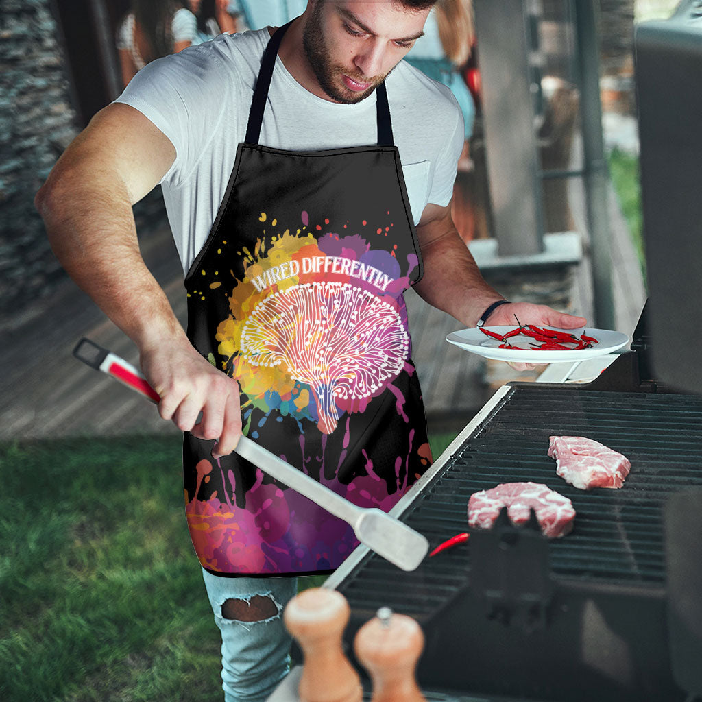 Autism Wired Differently Colors Splash Apron
